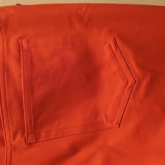 Vibrant Orange Cropped Jeans for Women - Picture 3 of 13